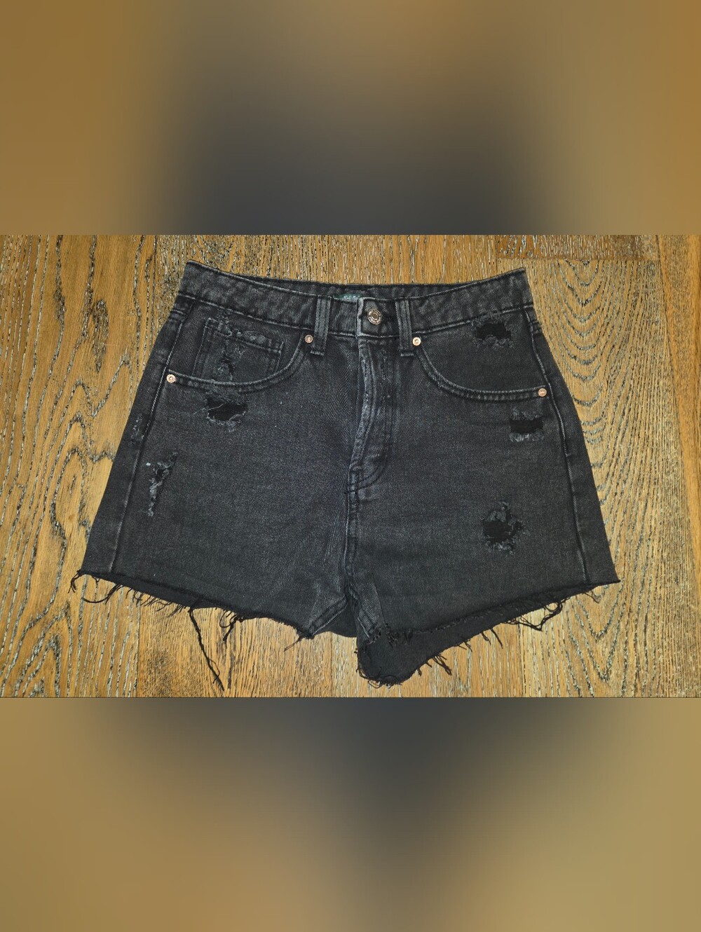 Wild Fable - Womens - Size: 2. - Shorts - Hi Rise - Distressed - Denim - Black
